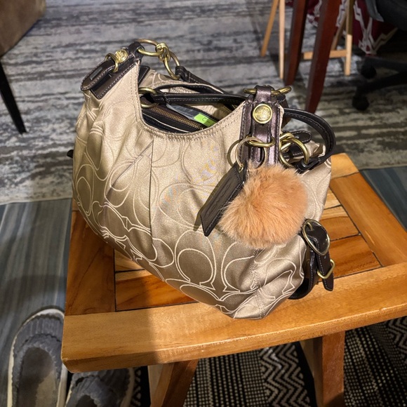 Coach Tan and Brown Shoulder Bag - like new in great condition